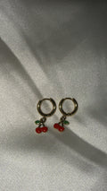 BOUCLE D’OREILLE CERISE