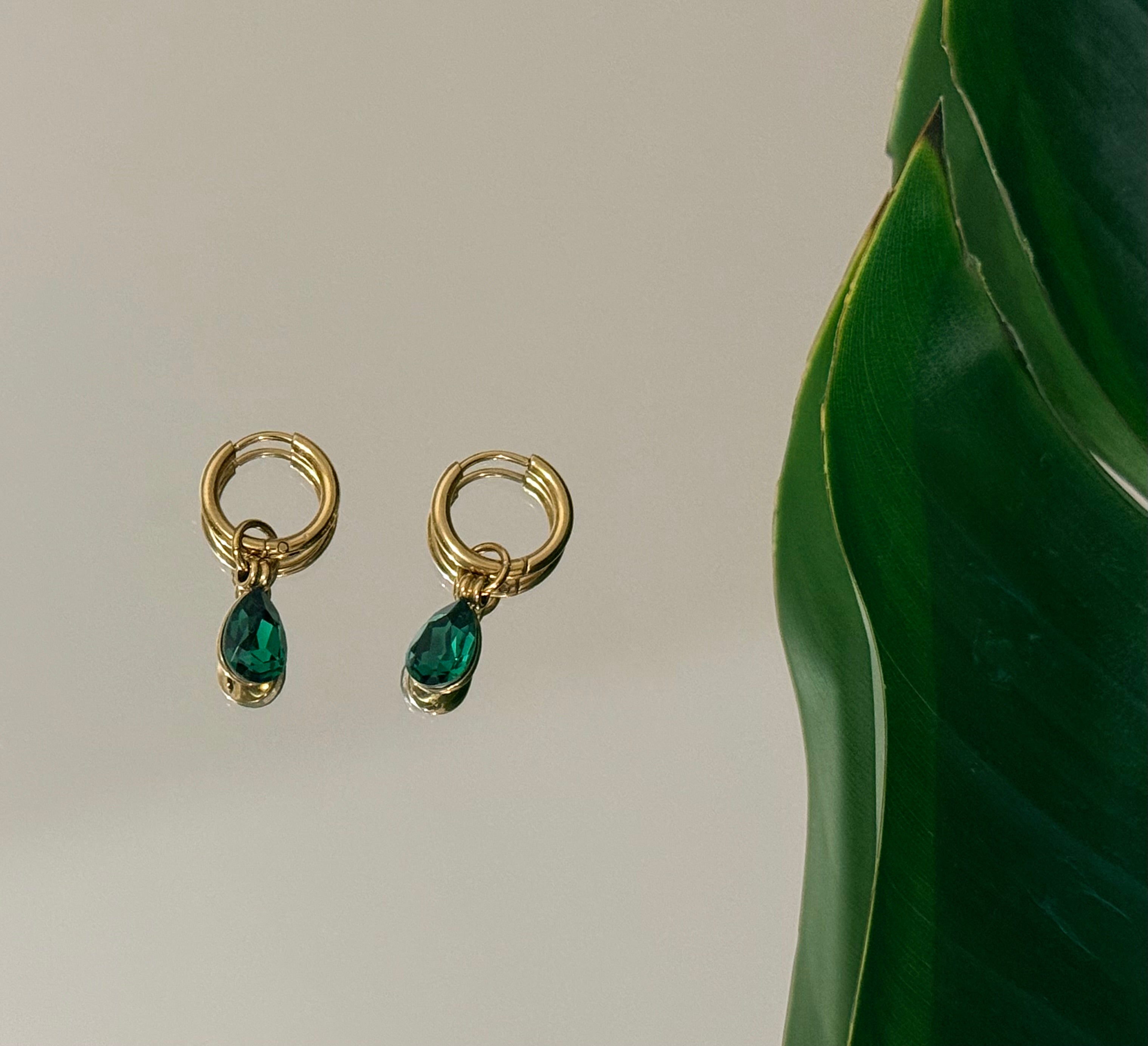 BOUCLE D’OREILLE ÉMERAUDE