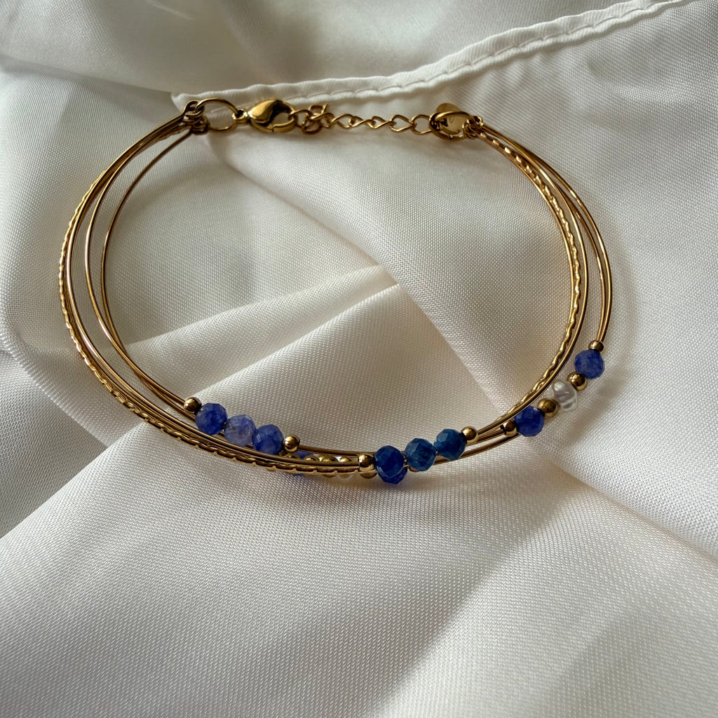 BRACELET PERLE BLEU