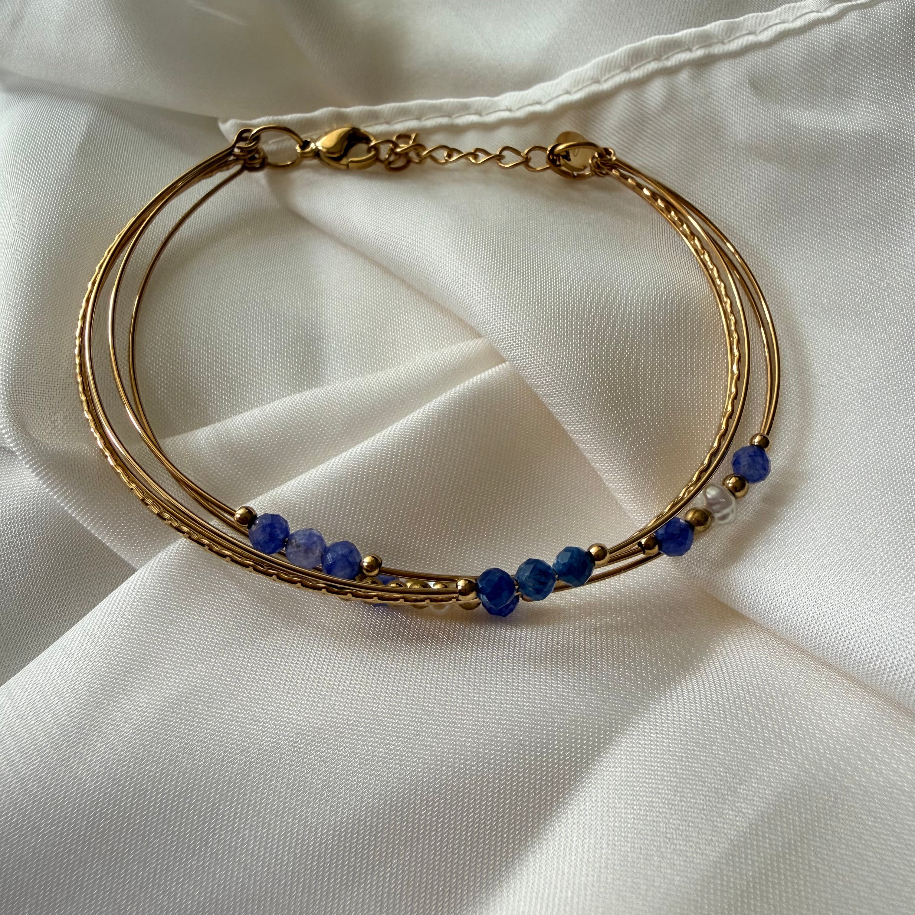BRACELET PERLE BLEU
