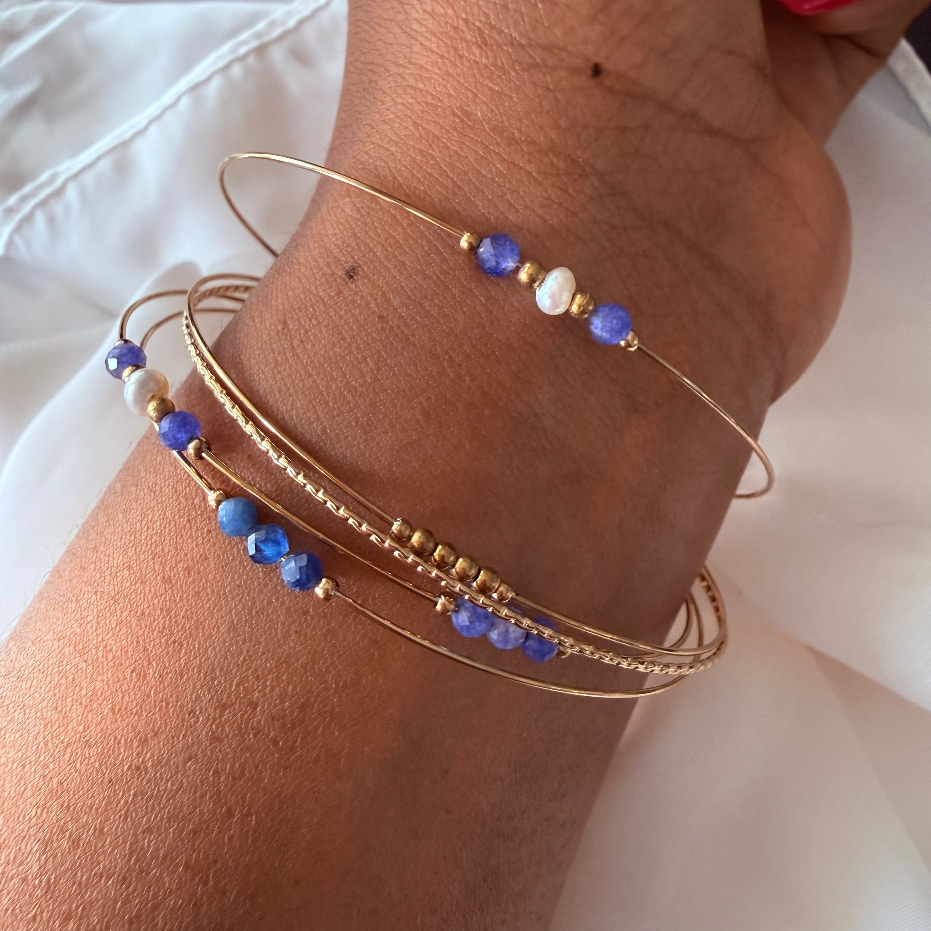 BRACELET PERLE BLEU